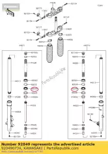 kawasaki 920490734 aceite de sellado ex300adf - Lado inferior