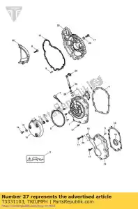 triumph T3331103 bullone, hhf, m6 x 28, s / s - Il fondo