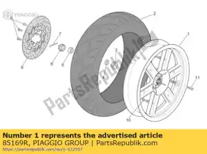 Piaggio Group 85169R tylne ko?o. szary - Dół