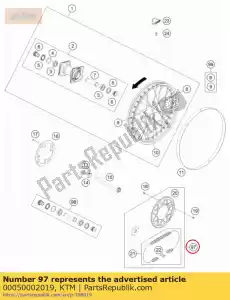 ktm 00050002019 aandrijflijn kit 350 freeride - Onderkant