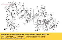 Tutaj możesz zamówić mat b, r. Dolna maska od Honda , z numerem części 64416MATD00: