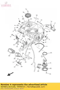 yamaha 904801303100 tule - Onderkant