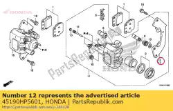 Ici, vous pouvez commander le bracket sub assy., l. Fr. étrier auprès de Honda , avec le numéro de pièce 45190HP5601: