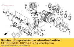 Tutaj możesz zamówić ? O? Ysko d, g?ówne (17mm) (br? Zowe) od Honda , z numerem części 13318MM5004: