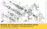 51375HP5601, Honda, gewricht een, armbal honda  trx 350 400 420 450 500 520 650 680 700 1000 2000 2001 2002 2003 2004 2005 2006 2007 2008 2009 2010 2011 2012 2013 2017 2018 2019 2020, Nieuw