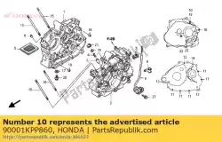 Aqui você pode pedir o parafuso, flange, 6x65 em Honda , com o número da peça 90001KPP860: