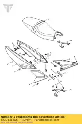 mldg, side, rear, rh, pntd, wit van Triumph, met onderdeel nummer T2304313NF, bestel je hier online: