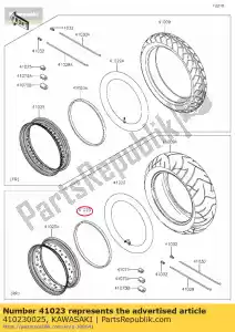 Kawasaki 410230025 bande de jante, mt4.50x15 (b) - La partie au fond