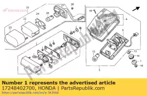 Honda 17248402700 collar, air cleaner - Bottom side