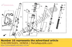 Ici, vous pouvez commander le buisson, curseur auprès de Honda , avec le numéro de pièce 51415MCSG01: