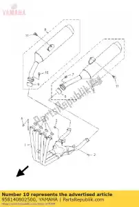 yamaha 958140802500 parafuso, flange (4pu) - Lado inferior