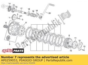 aprilia AP0259053 lined clutch disc 3.1 mm - Bottom side