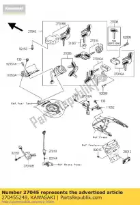 Kawasaki 270455248 switch-assy - Lado inferior