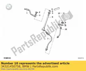 bmw 34321450758 tuyau de frein droit - La partie au fond