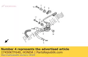 Honda 17450KTF640 conjunto de válvula, injeção de ar - Lado inferior