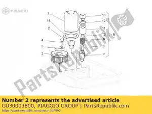 Piaggio Group GU30003800 oil filter union - Bottom side