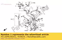 45126MCWD01, Honda, hose comp., l. fr. brake honda vfr 800 2002 2003 2004 2005, New