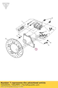 triumph T2026045 caliper carrier - Bottom side