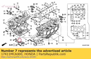 honda 17411MCA000 rester, bidon - La partie au fond