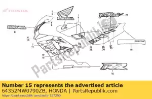 Honda 64352MW0790ZB raya b, l * tipo6 * - Lado inferior