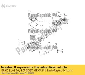 Piaggio Group GU05114130 suporte de caixa de ar - Lado inferior