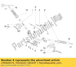 Aqui você pode pedir o manga de controle de aceleração completa em Piaggio Group , com o número da peça CM060974: