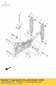 yamaha 92B120501600 tornillo - Lado inferior