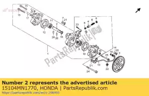Honda 15104MN1770 as, oliepomp - Onderkant