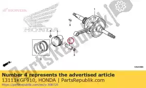 honda 13111KGF910 pin, piston - Bottom side