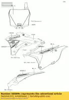 560694105, Kawasaki, patroon, zijkap, recht kawasaki kx  d c kx85 lw sw big wheel 85 , Nieuw