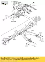 33001021018R, Kawasaki, Arm-comp-swing, f.s. zwart vn170 kawasaki vn 1700 2009 2010 2011 2012 2013 2014, Nieuw