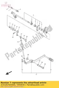 yamaha 2C0181400000 conjunto de palanca de tope - Lado inferior