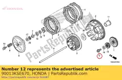 Aqui você pode pedir o parafuso, especial, 10x24 em Honda , com o número da peça 90013KSE670: