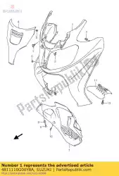 Here you can order the shield,leg fron from Suzuki, with part number 4811110G00YBA: