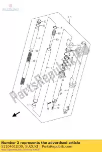 suzuki 5110401DD0 damper assy lh - Bottom side