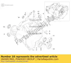 Here you can order the gear box assy from Piaggio Group, with part number 2A0001965: