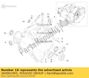 Piaggio Group 2A0001965 gear box assy - Bottom side