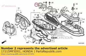 honda 17215MFJD01 trechter, r. lucht - Onderkant