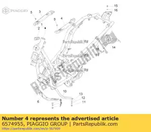 Piaggio Group 6574955 pin l.h. - Lado inferior