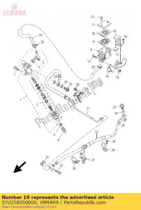 yamaha 5YU258950000 tubo flessibile, serbatoio - Il fondo