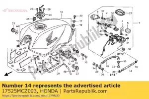 Honda 17525MCZ003 w??, powrót paliwa - Dół
