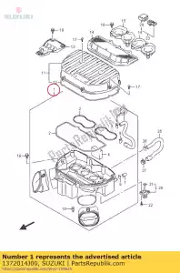 Suzuki 1372014J00 caso, filtro de ar - Lado inferior