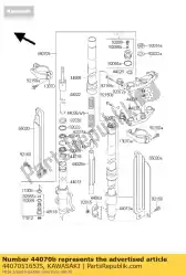 Here you can order the damper-assy,fork,bron from Kawasaki, with part number 440705165JS: