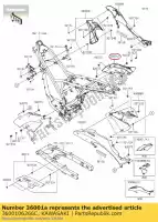 3600106266C, Kawasaki, cover-side, rh, ebben klx150fff kawasaki  d tracker 150 2016 2017 2018 2019 2021, Nieuw