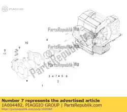 Ici, vous pouvez commander le section racleur d'huile auprès de Piaggio Group , avec le numéro de pièce 1A004482: