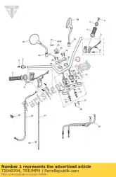 stuurinrichting 22. Van Triumph, met onderdeel nummer T2040394, bestel je hier online: