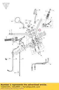 triumph T2040394 stuurinrichting 22. - Onderkant