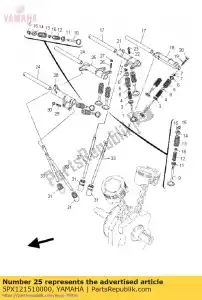 yamaha 5PX121510000 bras, culbuteur de soupape - La partie au fond