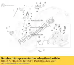 Ici, vous pouvez commander le garde auprès de Piaggio Group , avec le numéro de pièce 680147: