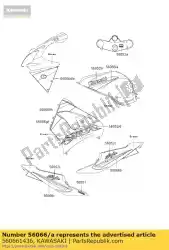 Here you can order the pattern,fuel tank,rh zx900-f2h from Kawasaki, with part number 560661436: